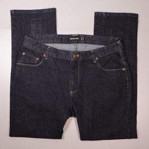 Betabrand Commuter Jeans Blue Denim Straight Leg Slim Reflective Mens 34x30